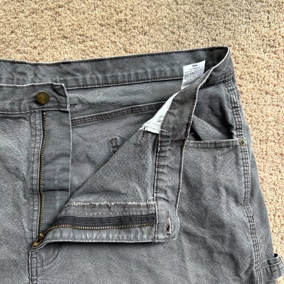 Dickies Pants Mens 40x29 High Rise Carpenter Straight Leg Grey Canvas - Picture 4 of 13